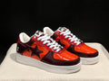 BAPE STA Low – Burgundy / Orange Patent