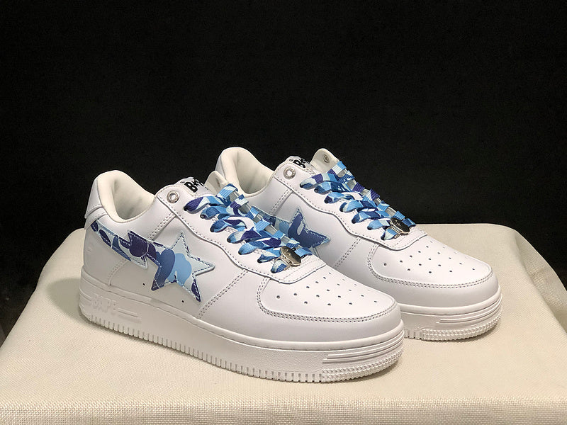 BAPE STA Low – White / Blue Camo