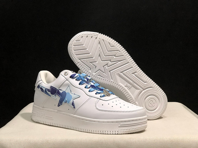 BAPE STA Low – White / Blue Camo