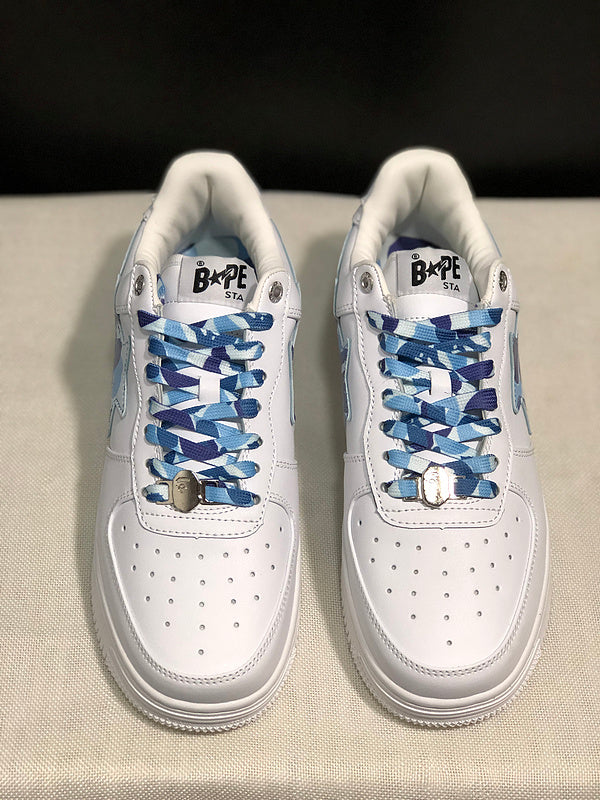 BAPE STA Low – White / Blue Camo