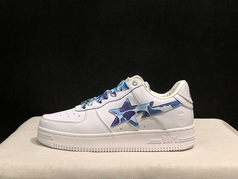 BAPE STA Low – White / Blue Camo