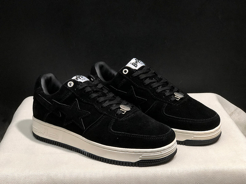 BAPE STA Low – Triple Black | Suede | EU 36–45