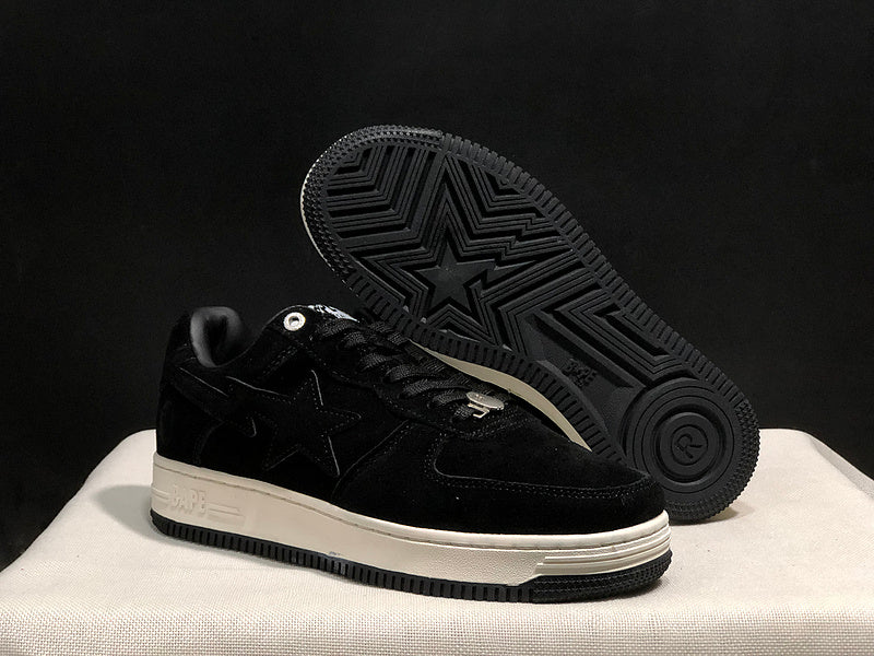 BAPE STA Low – Triple Black | Suede | EU 36–45