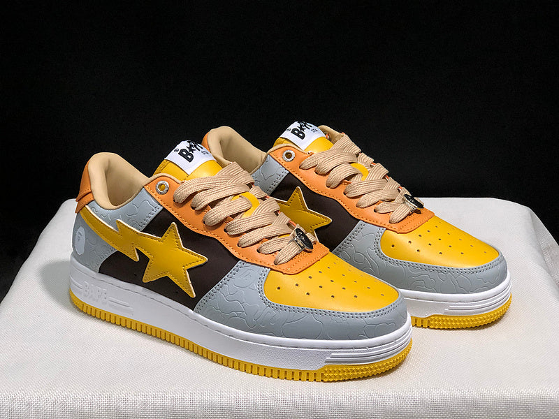 BAPE STA Low – Yellow / Grey / Orange Multi | EU 36–45