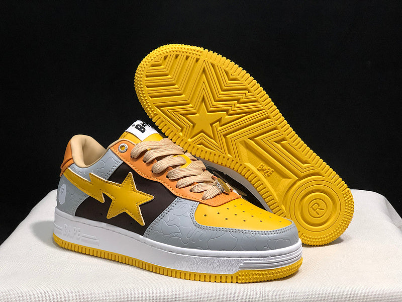 BAPE STA Low – Yellow / Grey / Orange Multi | EU 36–45
