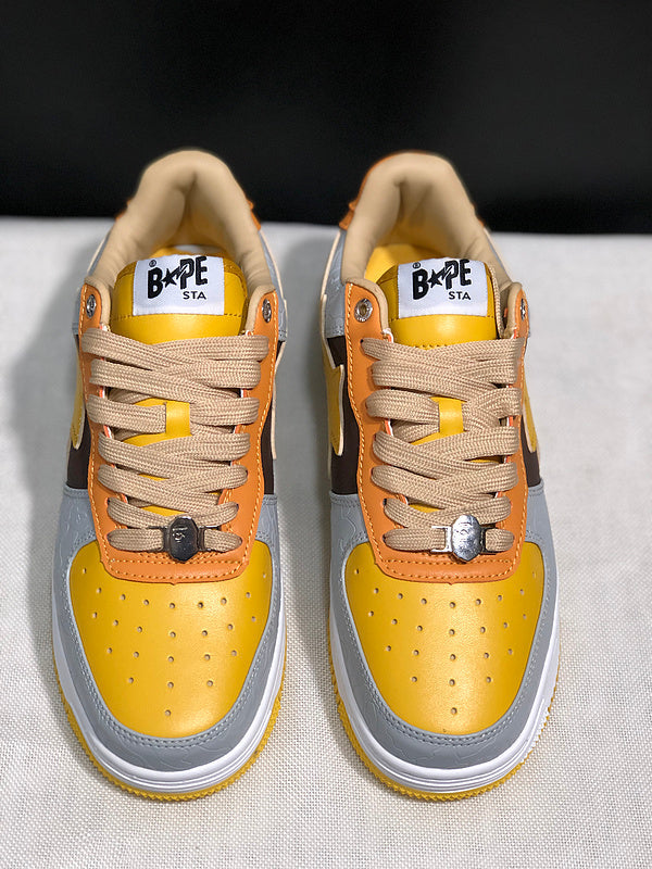 BAPE STA Low – Yellow / Grey / Orange Multi | EU 36–45
