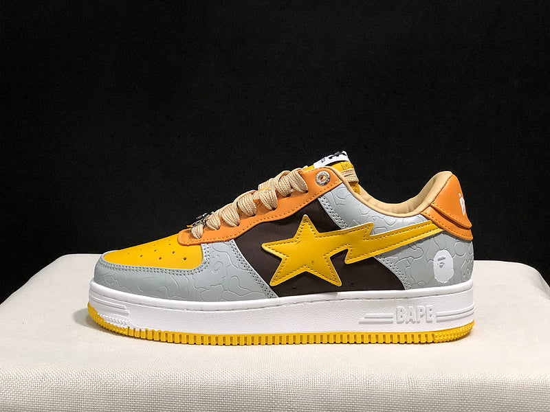 BAPE STA Low – Yellow / Grey / Orange Multi | EU 36–45