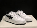 BAPE STA Low – White / Black | Smooth Leather & Suede | EU 36–45