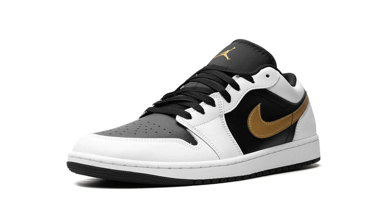 Air Jordan 1 Low 'Gold Swoosh' – White & Metallic Gold AJ1 Low with Premium Swoosh Detail & Clean Elevated Versatility