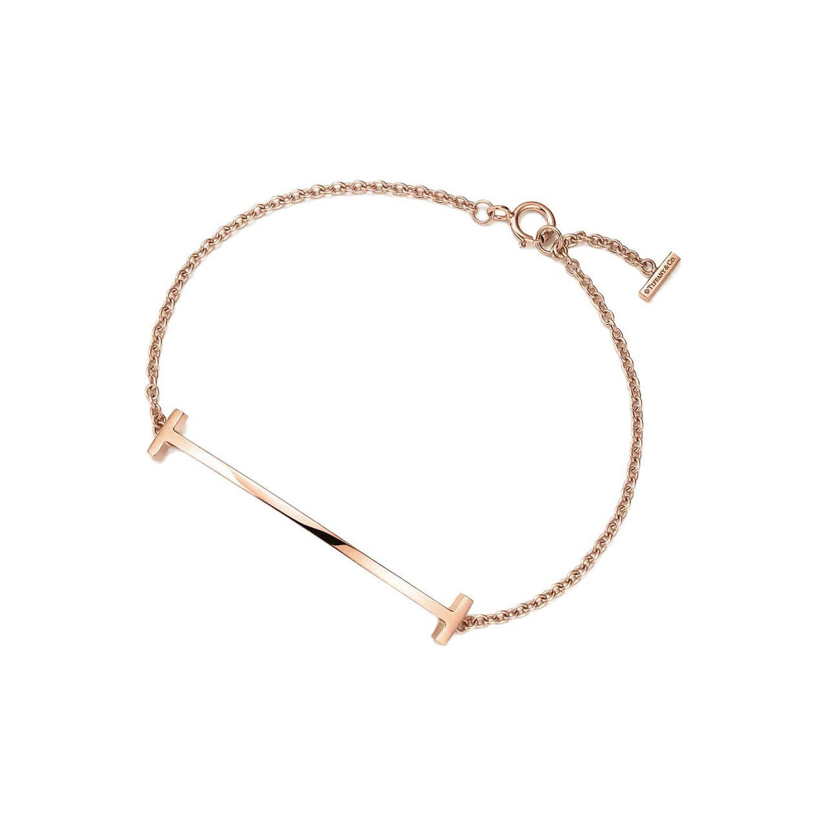 Tiffany Style Smile Cubic Zirconia 18K Gold-Plated Bracelet