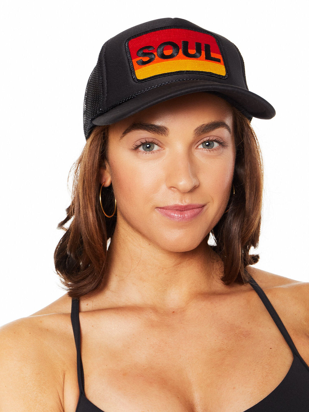 BLACK TRUCKER HAT