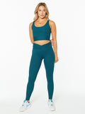 RIBBED GYM BRA TEAL