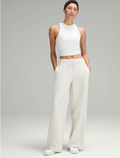 Scuba Mid-Rise Wide-Leg Pant *Waffle