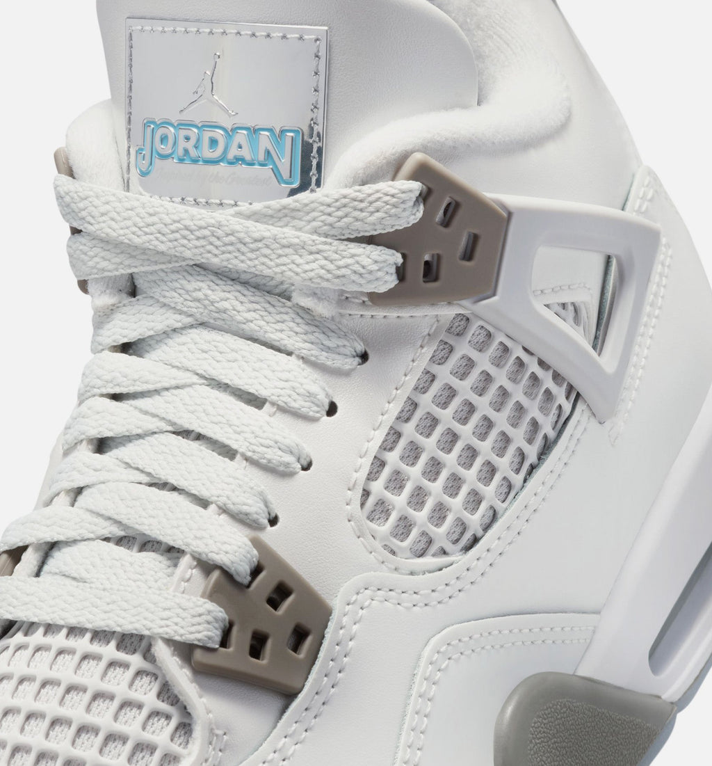 Air Jordan 4 Retro Blue Chill Big Kids' Lifestyle Shoes - Photon Dust/Blue Chill/Flat Pewter/White/Blue Tint