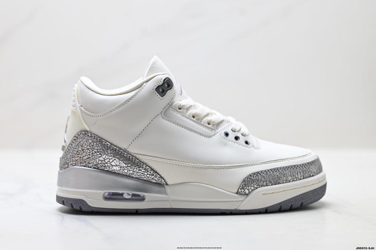 Air Jordan 3 Retro White Sail Cement Sneakers