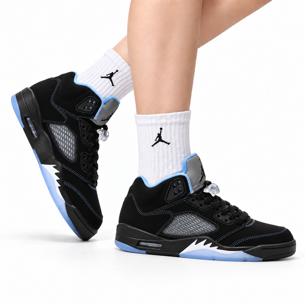 Air Jordan 5 Retro Black University Blue Sneakers