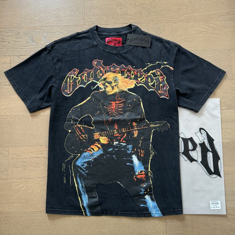 Godspeed Skeleton Guitar Graphic T-Shirt