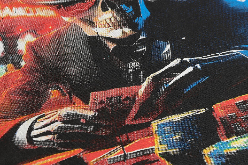 Godspeed Washed Black Casino Skull Long-Sleeve T-Shirt