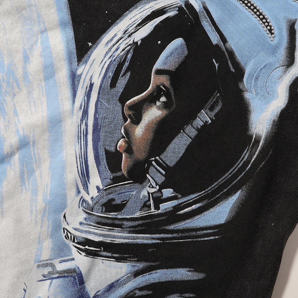 MAJESTIK Astronaut Skull Graphic T-Shirt
