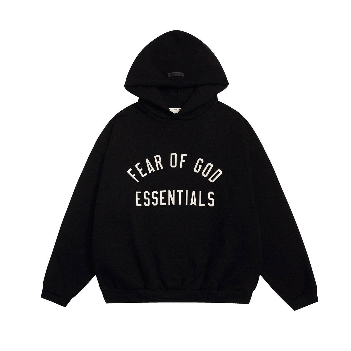 Fear of God Essentials Arched Graphic Hoodie in Black