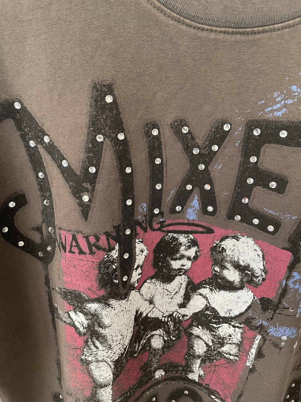 Mixed Emotion Warning Graphic Short-Sleeve T-Shirt