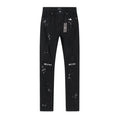 R+A Rest in Peace Cross Patch Paint-Splatter Jeans