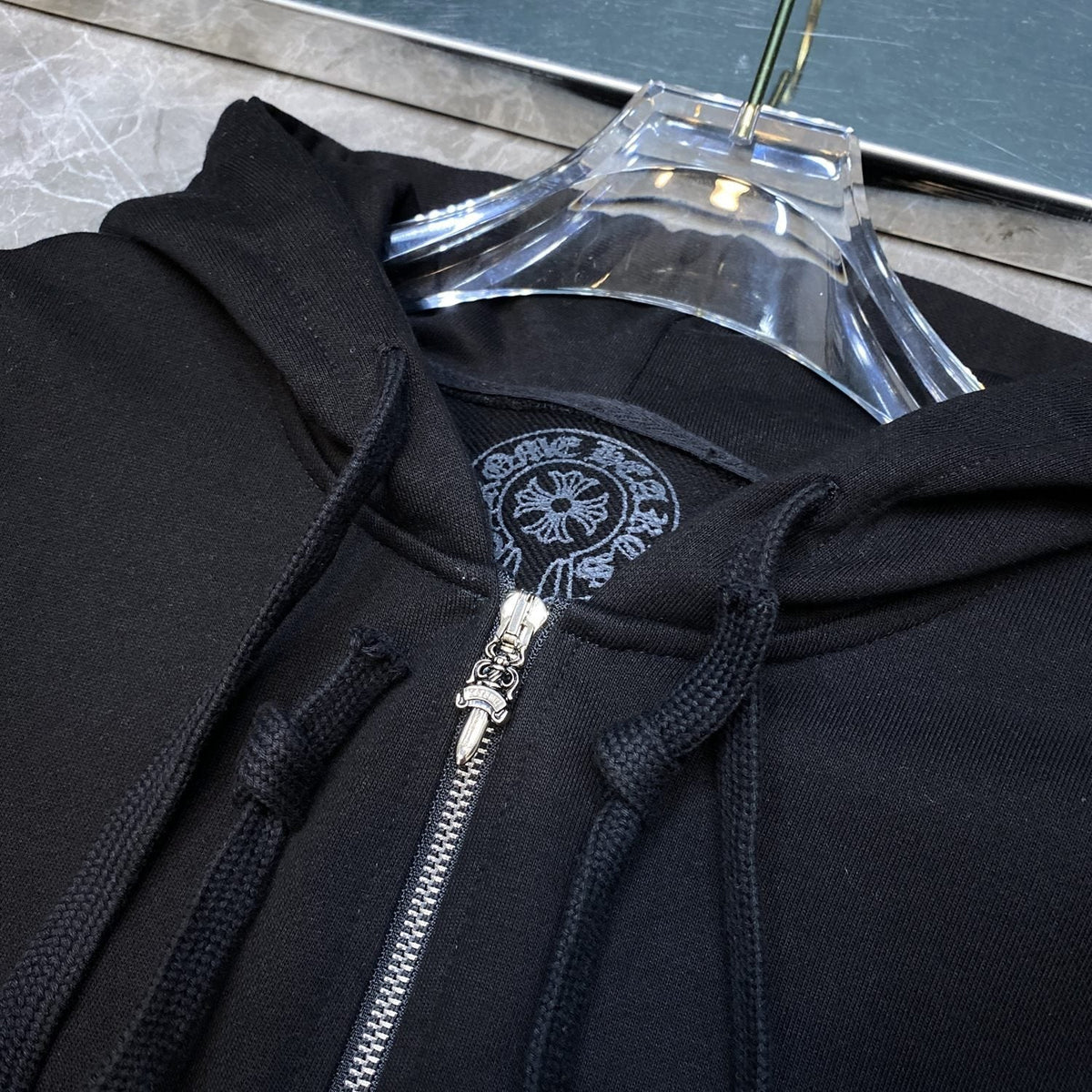 Chrome Hearts Horseshoe Graphic Zip Hoodie