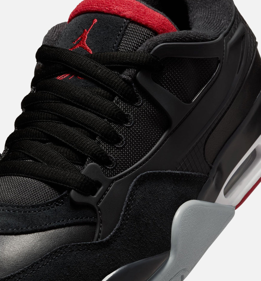 Air Jordan 4 RM Men's Sneakers - Black Wolf Grey White Varsity Red