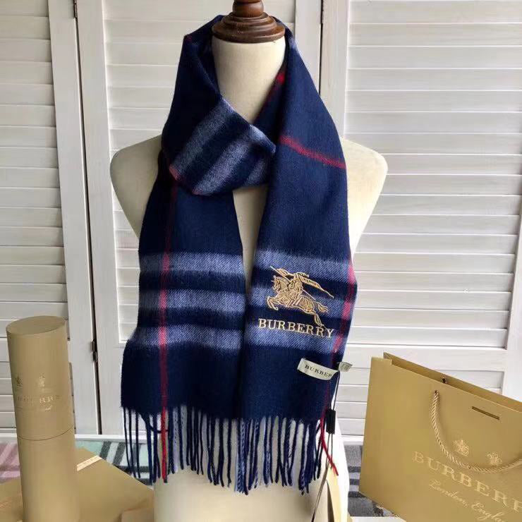 Burberry Style Classic Plaid Fringe Scarf
