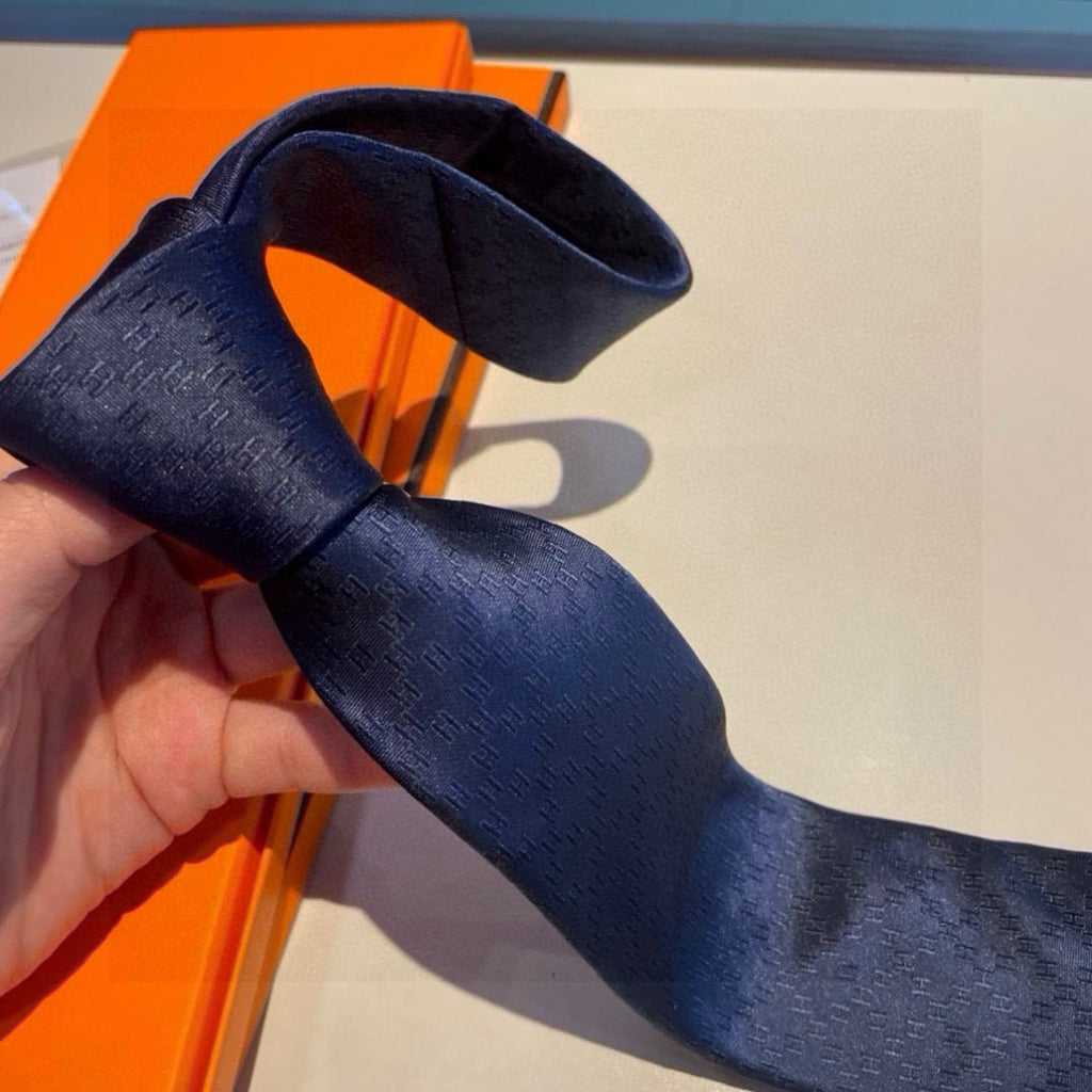 Hermès Men's Diamond H Pattern Silk Tie