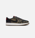 Air Jordan 1 Retro Low OG Laser Black and Varsity Red Grade School Lifestyle Shoe