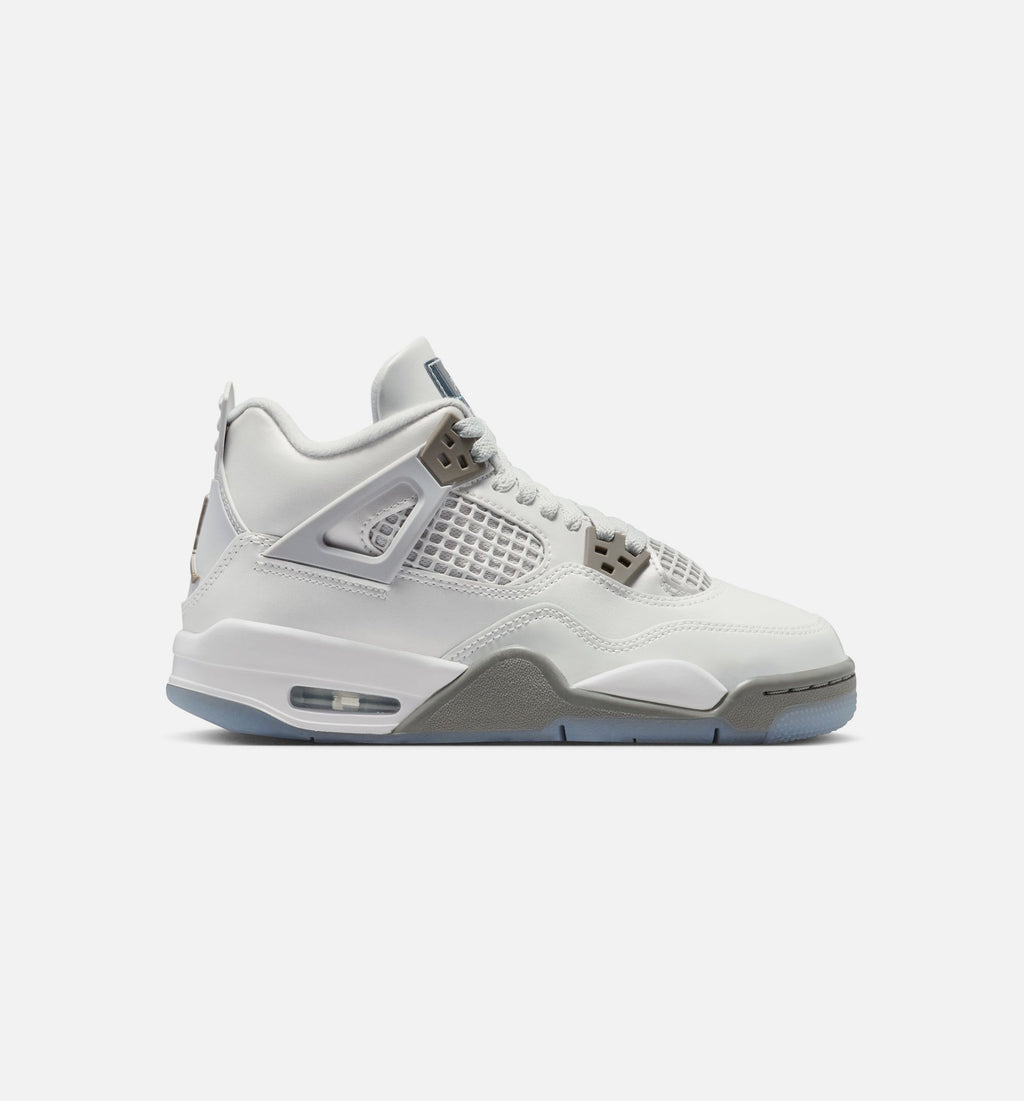 Air Jordan 4 Retro Blue Chill Big Kids' Lifestyle Shoes - Photon Dust/Blue Chill/Flat Pewter/White/Blue Tint