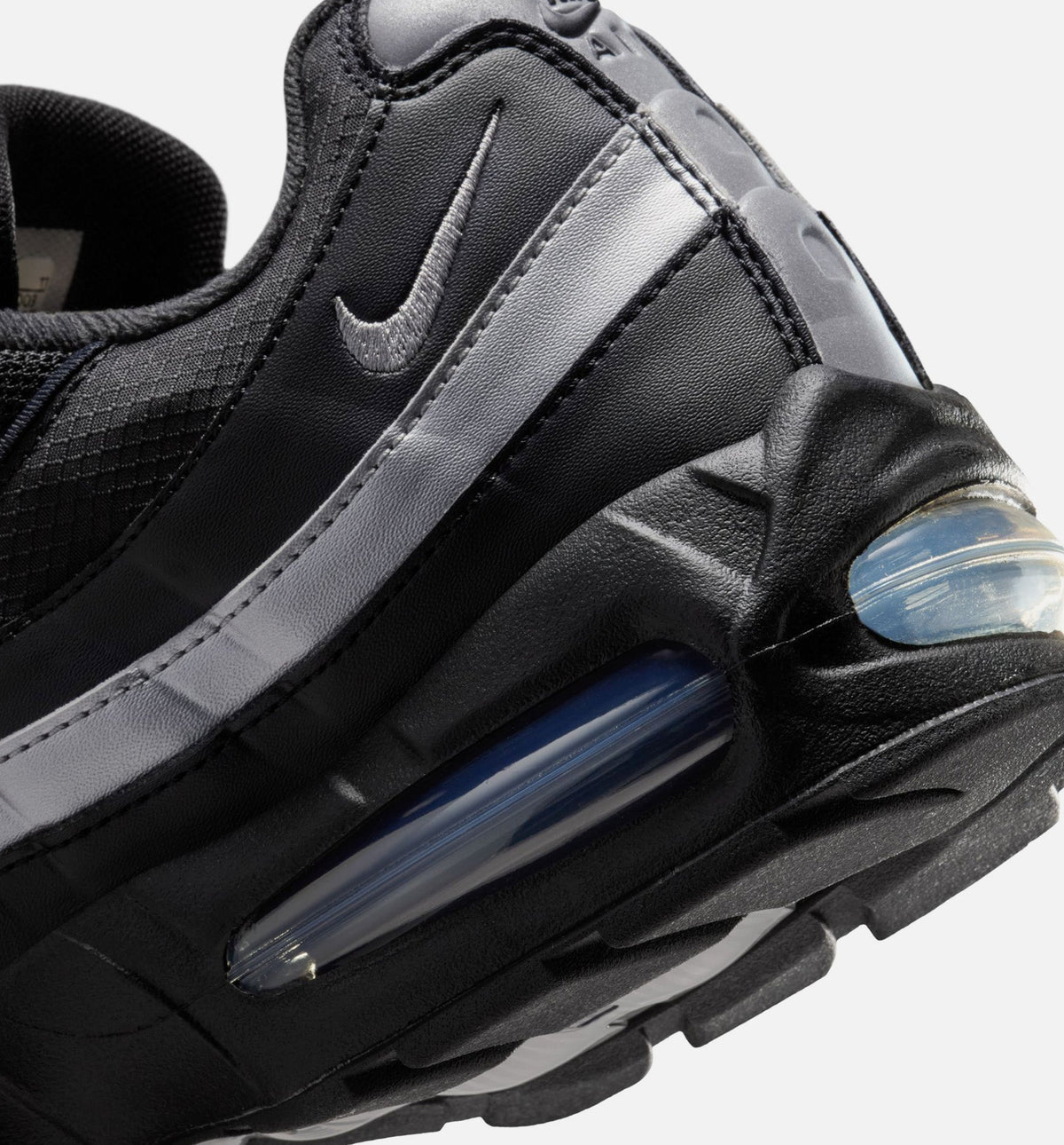 Air Max 95 Big Bubble OG Reflective Accents Men's Lifestyle Shoes - Black / White / Metallic Silver