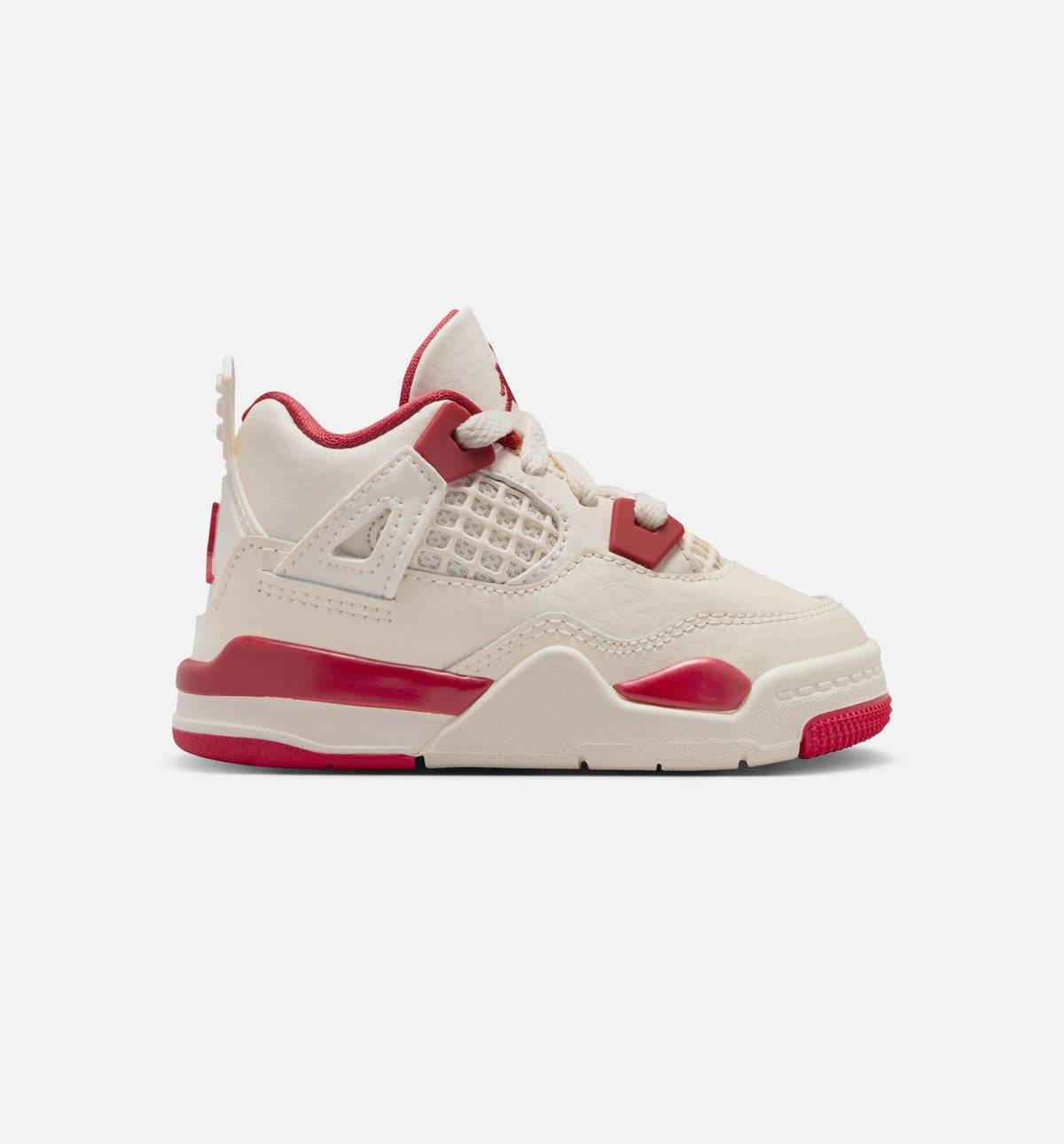 Air Jordan 4 Retro Valentine's Day Infant/Toddler Shoes - Pale Ivory Sierra Red Tough Red