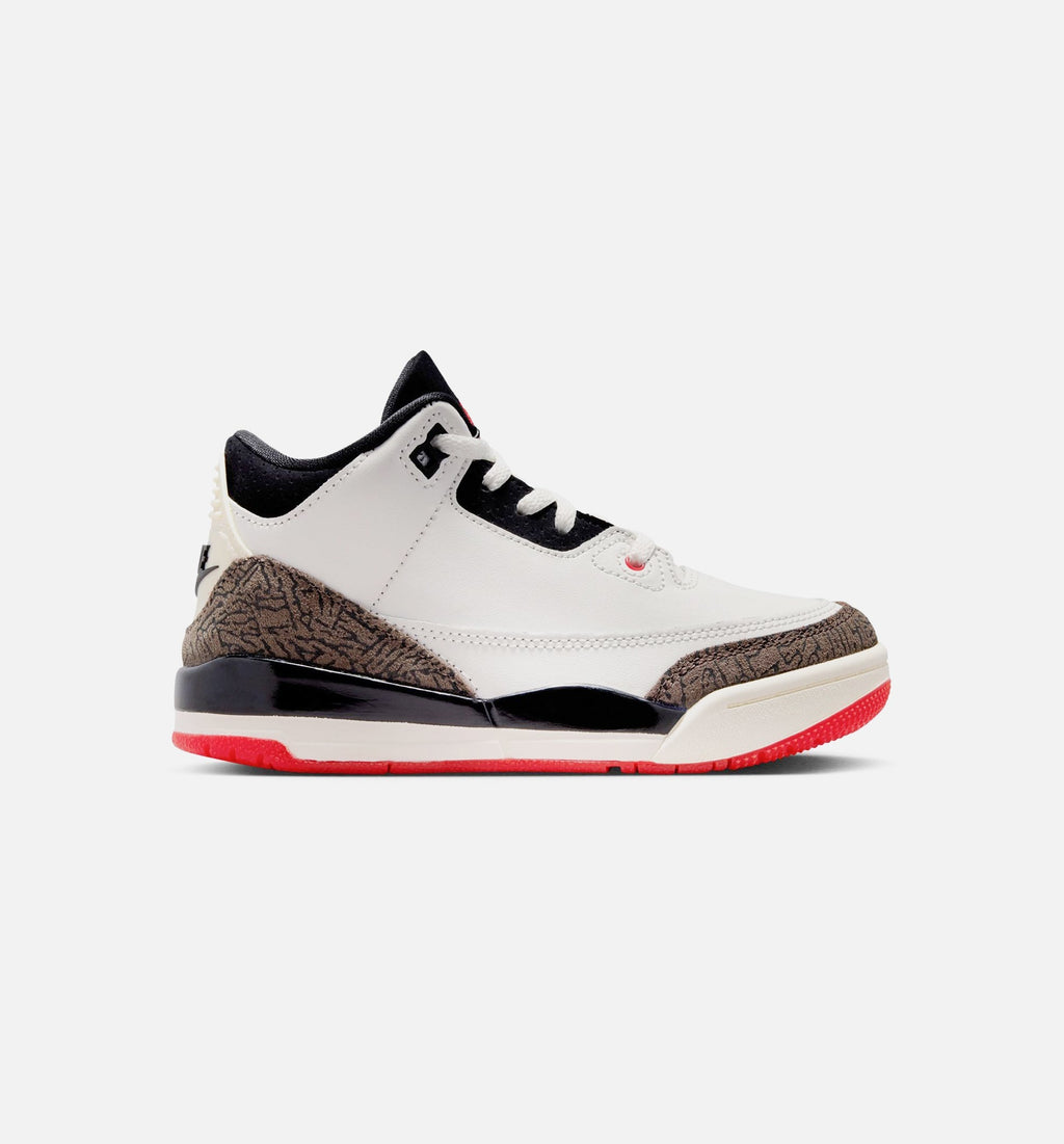 Air Jordan 3 Retro “Sail and University Red” Little Kids' Lifestyle Shoes (PS)