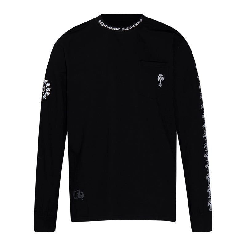 Chrome Hearts Neck Logo Cross Sleeve L/S T-shirt 9010