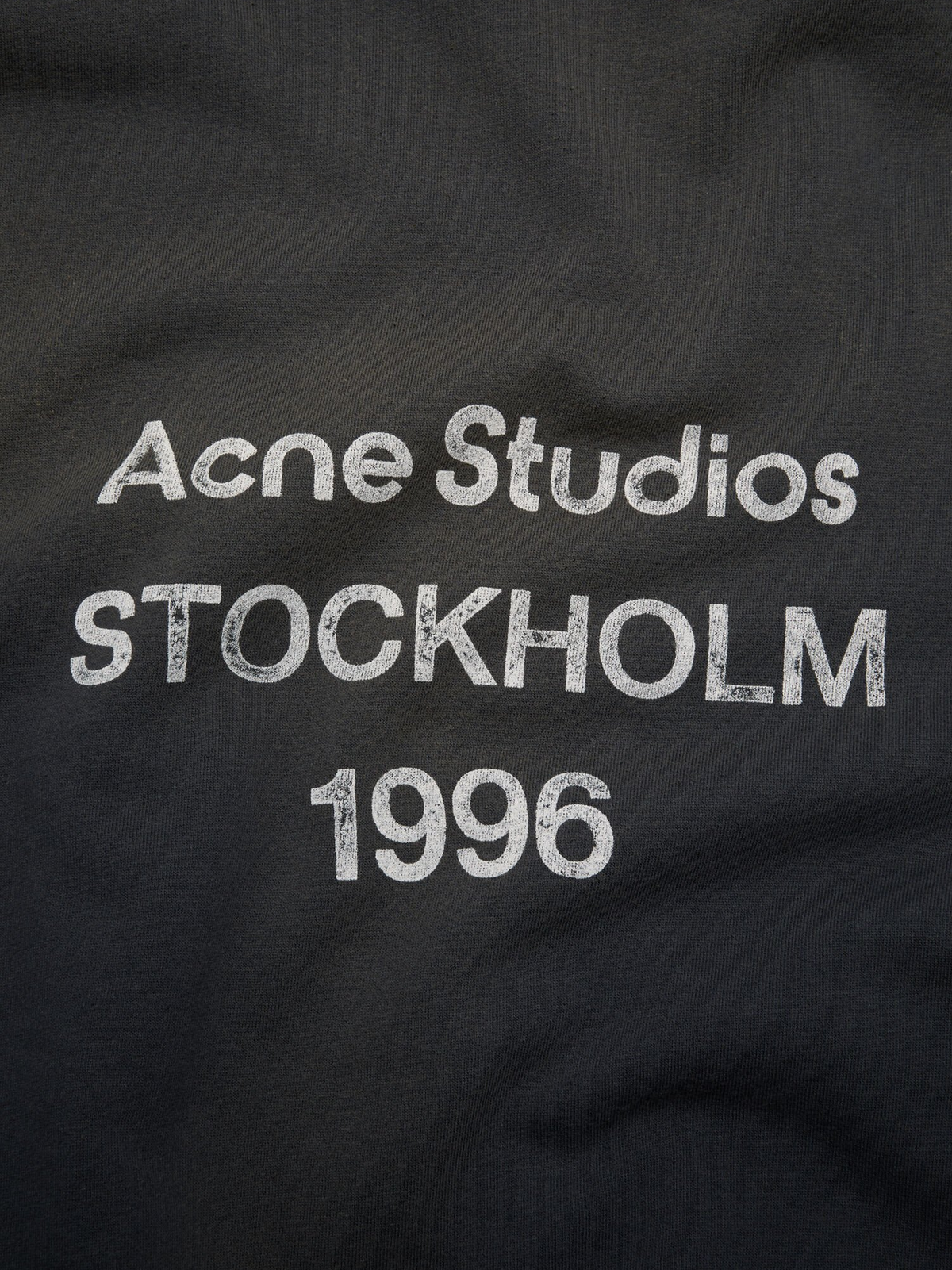 Acne Studios Stockholm Logo Hoodie in Washed Black
