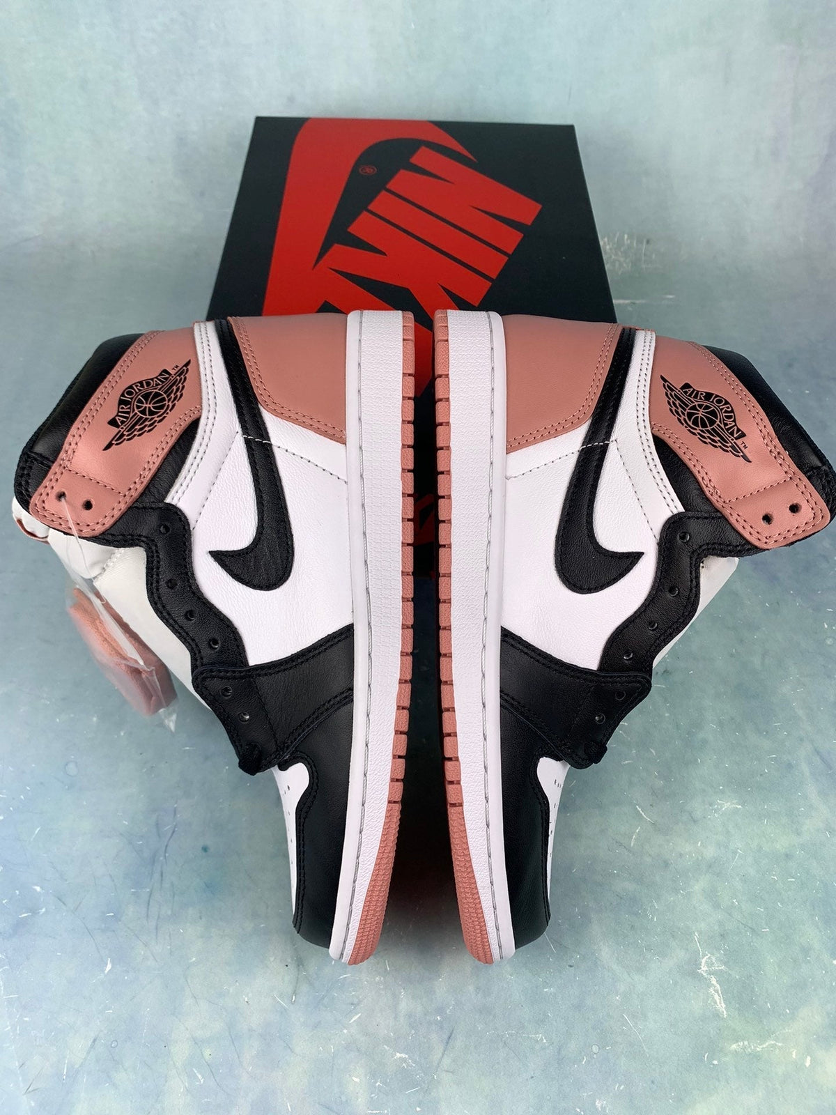 Air Jordan 1 High Rust Pink Dusty Pink Toe 861428-101 Unisex Sneakers