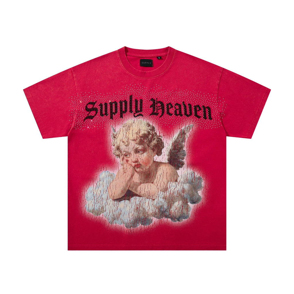 SUPPLY TEE Heaven Angel Flame Graphic T-Shirt