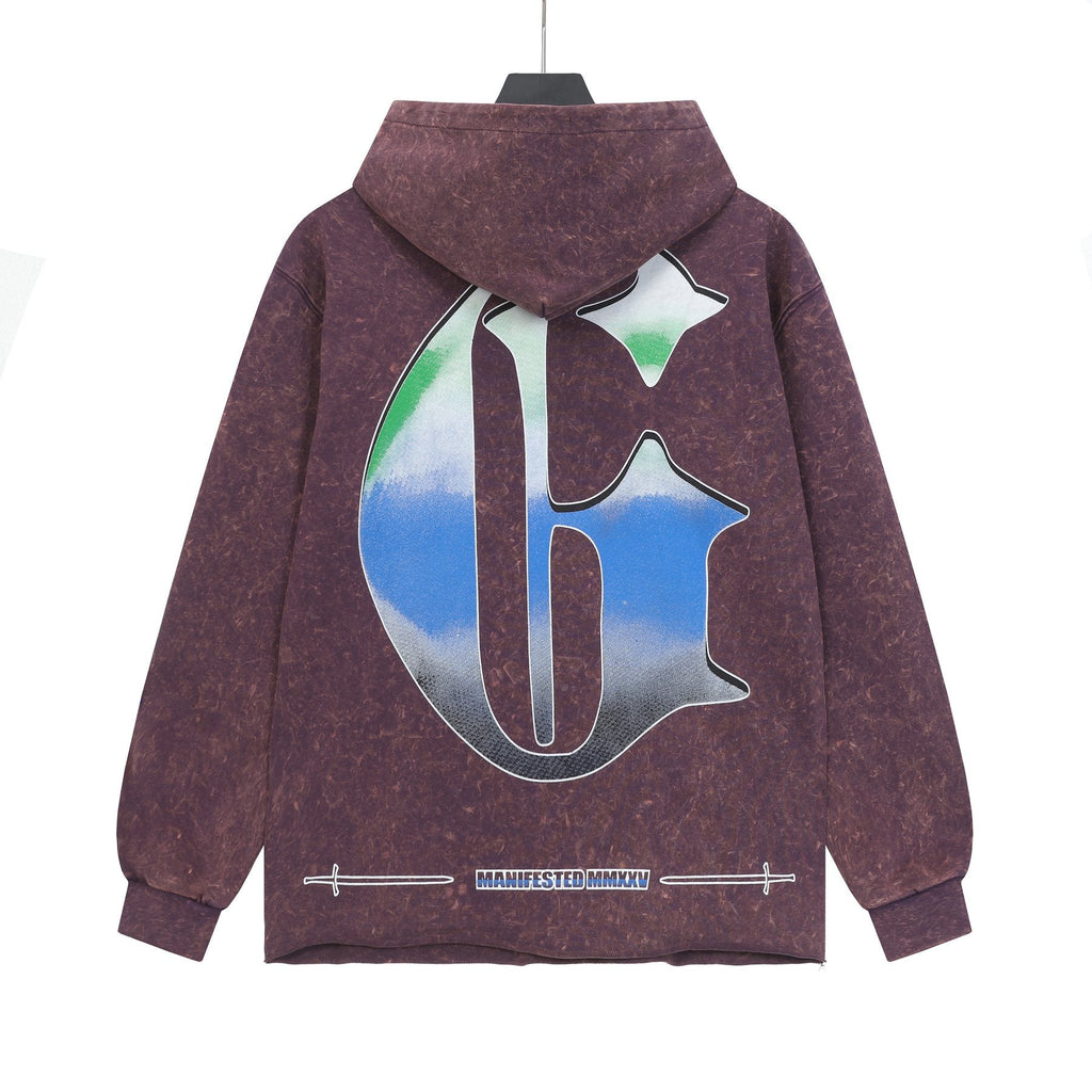 Godspeed Jet Ski Graphic Acid-Wash Hoodie