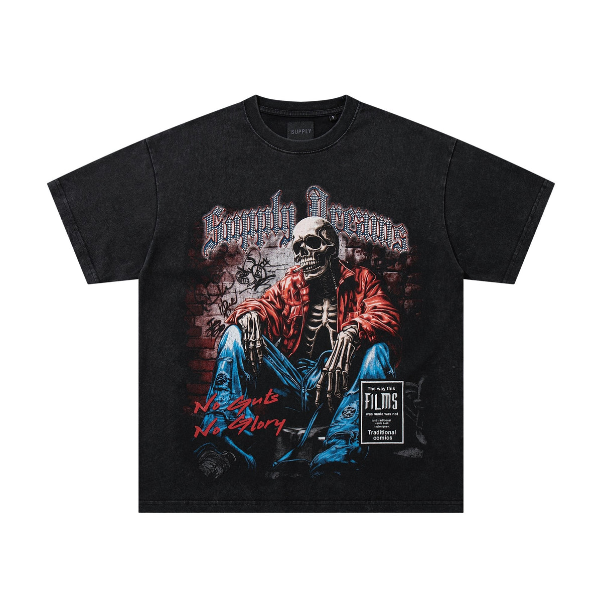 SUPPLY TEE Skeleton Graphic Short-Sleeve T-Shirt