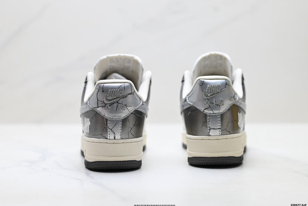 Nike Air Force 1 Low Dark Gray Metallic Unisex Sneakers Style 14