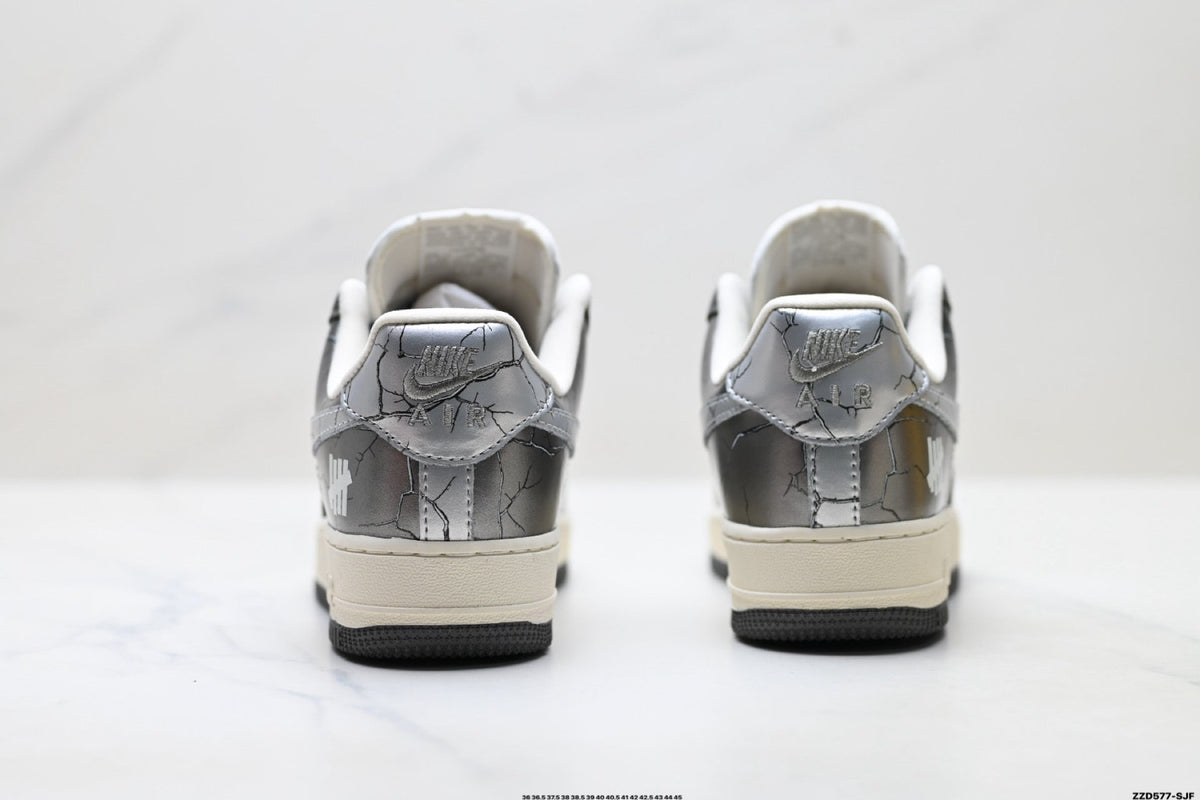 Nike Air Force 1 Low Dark Gray Metallic Unisex Sneakers Style 14