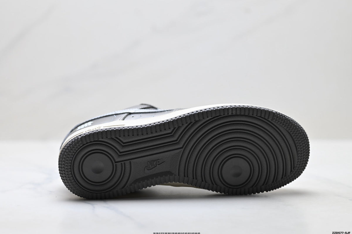 Nike Air Force 1 Low Dark Gray Metallic Unisex Sneakers Style 14