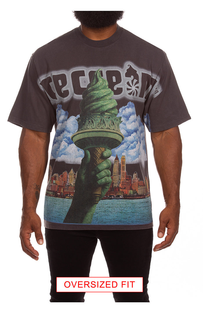 Icecream Custard Knit Oversize Tee