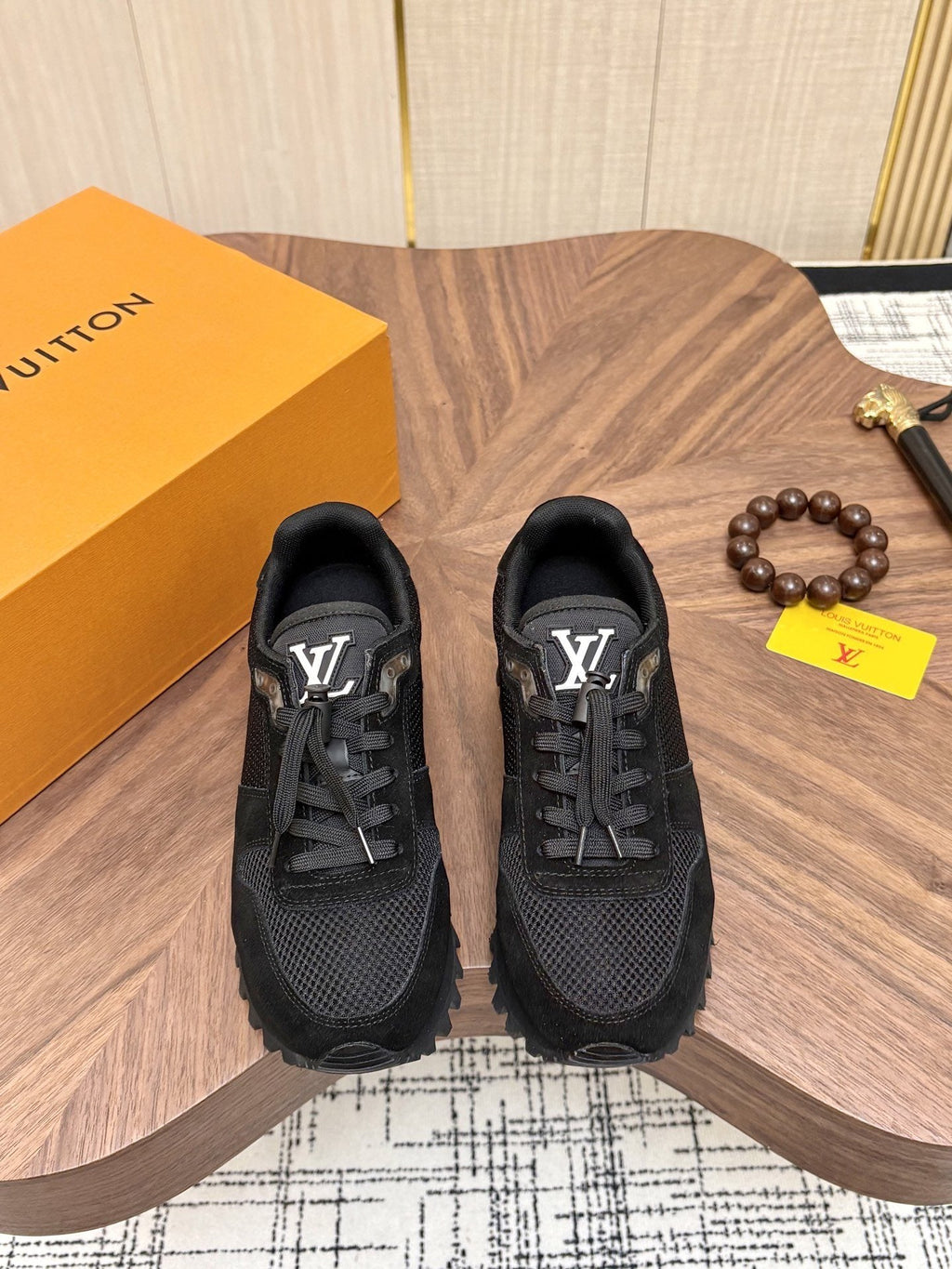 Louis Vuitton Black & Dark Gray Low-Top Sneakers - Chunky Treaded Sole
