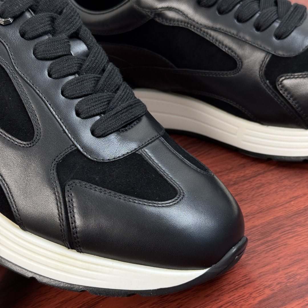 Stefano Ricci Black Paneled Sneakers