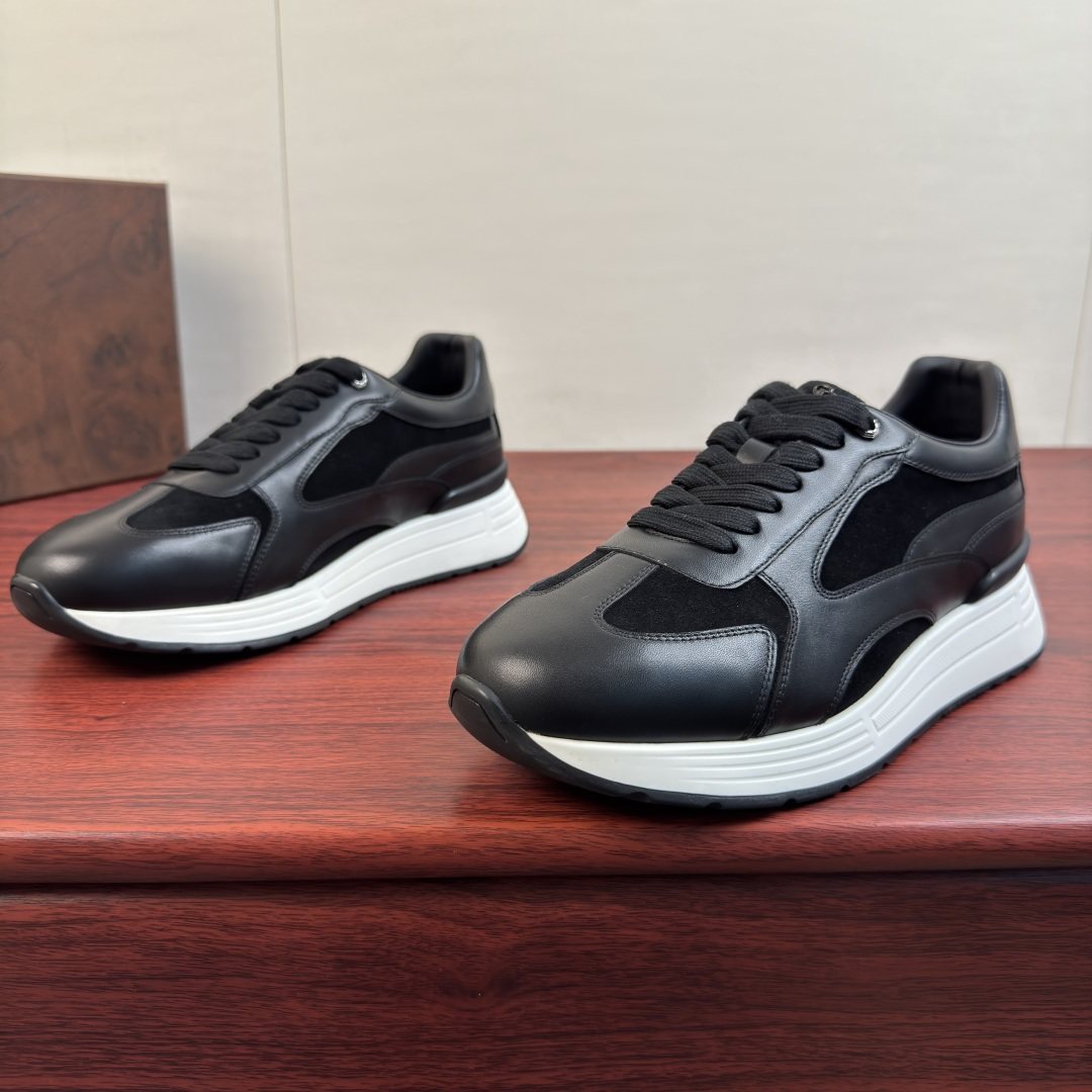 Stefano Ricci Black Paneled Sneakers