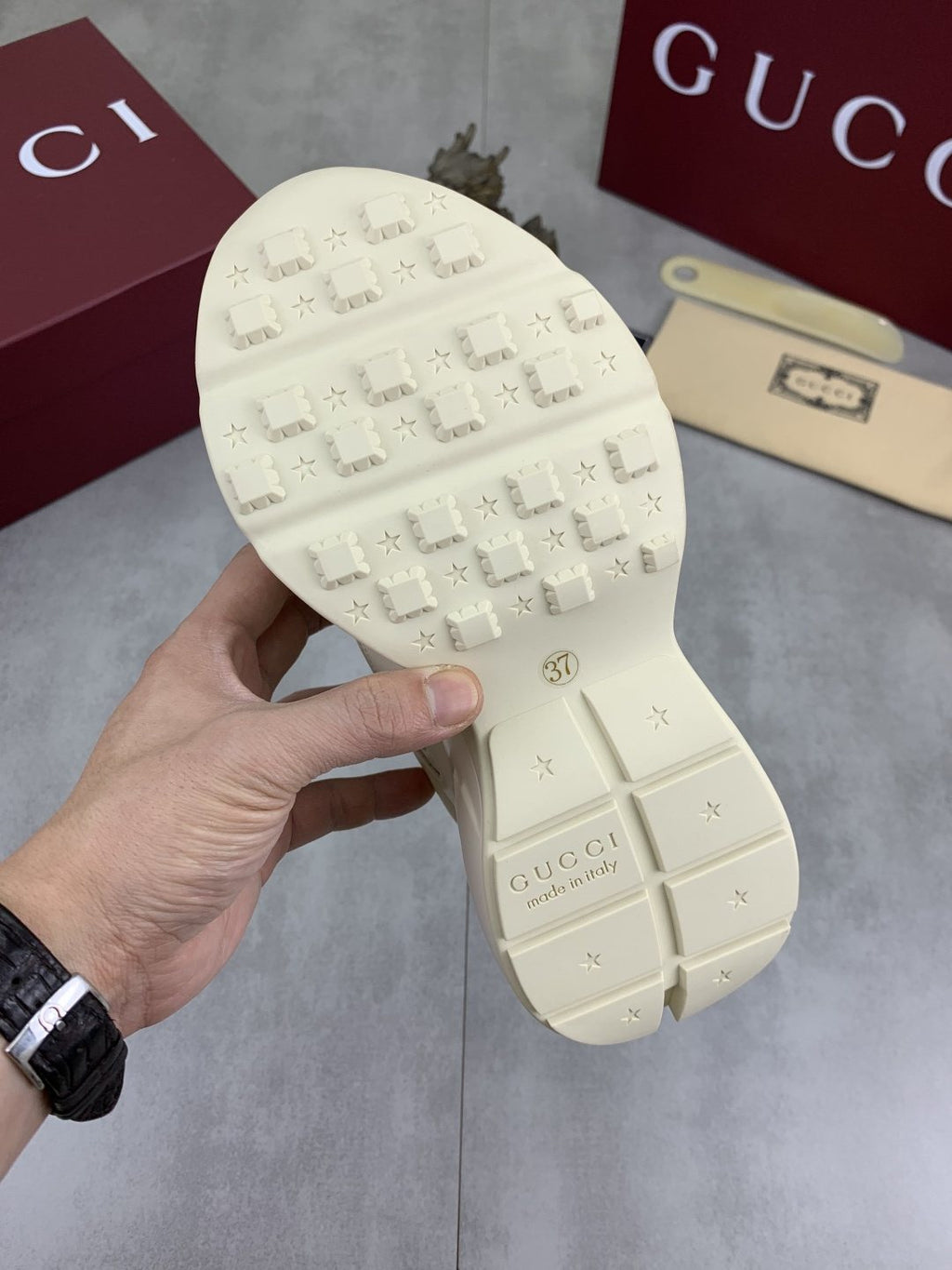 Gucci Tiger Graphic Chunky Sneakers