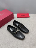 Ferragamo Men's Black Bit Driving Loafers
